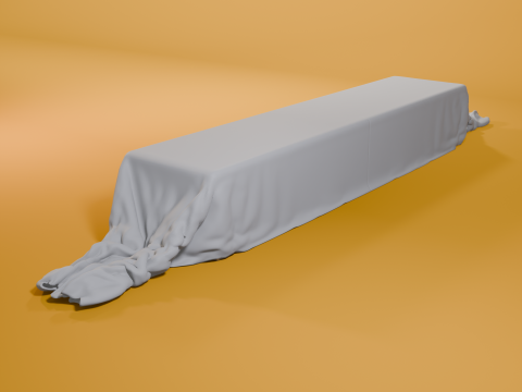 Wedding Table with fabric Luma Model 3D
