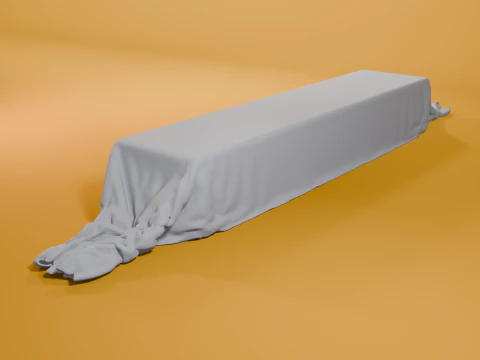 Wedding Table with fabric Luma 3D Model