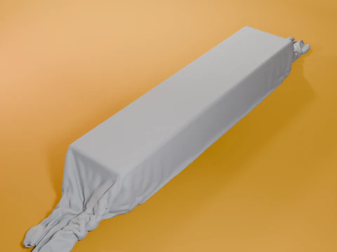 Wedding Table with fabric Luma 3D Model