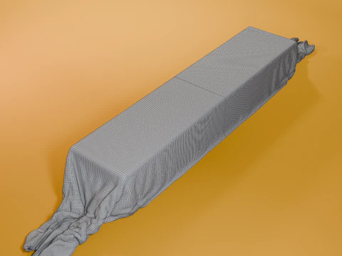 Wedding Table with fabric Luma 3D Model