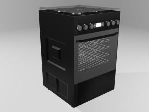 Low Poly Kitchen Stove Modelo 3D