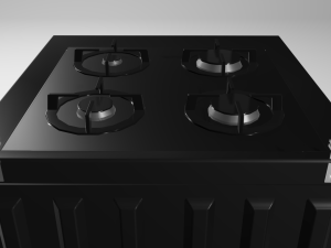 Low Poly Kitchen Stove 3D Model