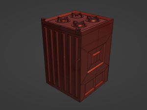 Low Poly Kitchen Stove 3D Model