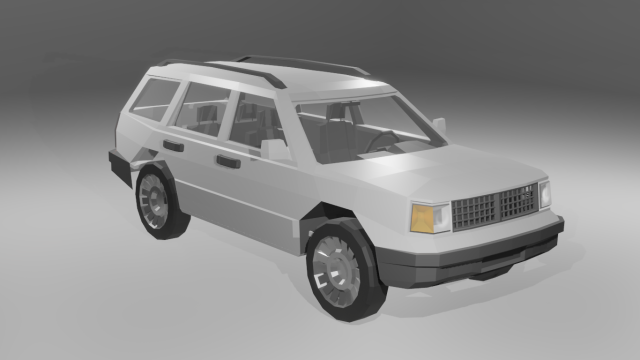 Low Poly SUV - half rigged Modelo 3D .c4d .max .obj .3ds .fbx .stl .blend 