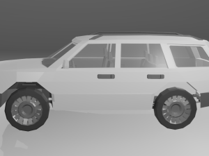 Low Poly SUV - half rigged Modelo 3D