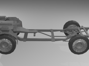 Low Poly SUV - half rigged Modelo 3D