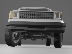 Low Poly SUV - half rigged Modelo 3D