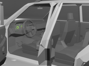 Low Poly SUV - half rigged Modelo 3D