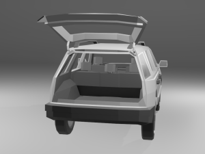 Low Poly SUV - half rigged Modelo 3D