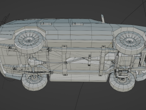 Low Poly SUV - half rigged Modelo 3D
