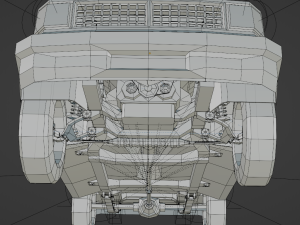 Low Poly SUV - half rigged Modelo 3D