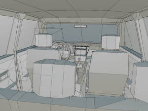 Low Poly SUV - half rigged Modelo 3D