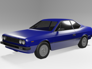 LowPoly Game-ready Lancia Beta 80s Model 3D