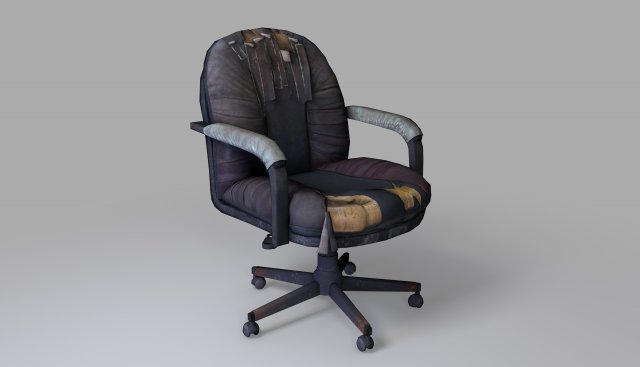Old chair - PBR - Low Poly Modello 3D .c4d .max .obj .3ds .fbx .stl .blend 