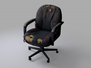 Old chair - PBR - Low Poly Modello 3D