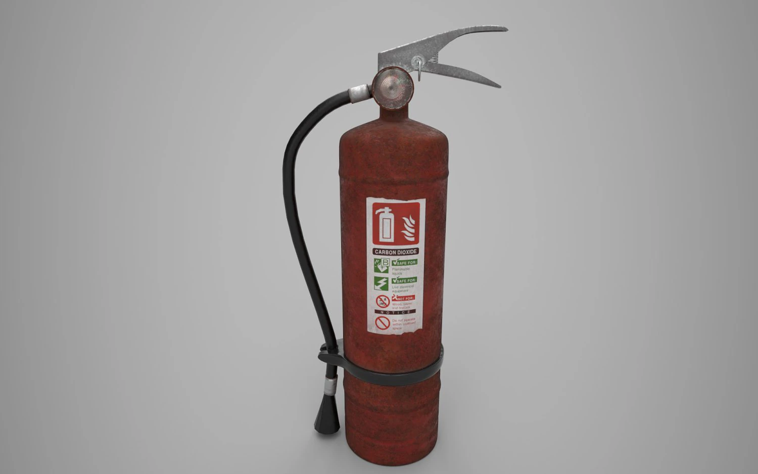 Fire extinguisher - PBR - Low Poly 3D Model .c4d .max .obj .3ds .fbx .stl .blend 