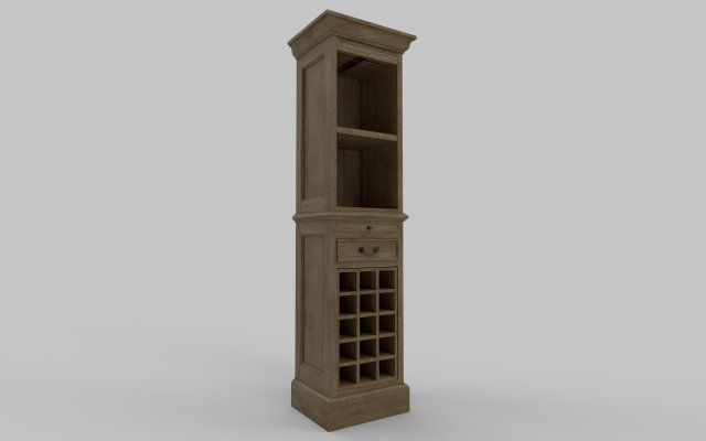 Old Wine Cabinet PBR 3D-Modell .c4d .max .obj .3ds .fbx .stl .blend 