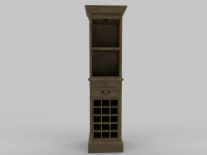 Old Wine Cabinet PBR 3D Model