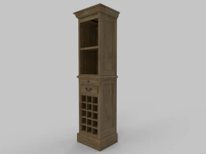 Old Wine Cabinet PBR 3D Model