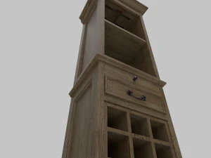 Old Wine Cabinet PBR 3D Model