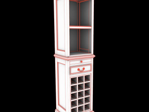 Old Wine Cabinet PBR 3D-Modell