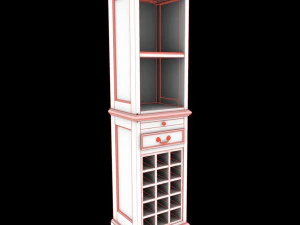 Old Wine Cabinet PBR 3D Model