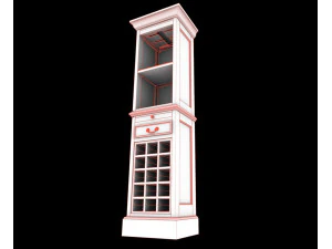 Old Wine Cabinet PBR 3D Model