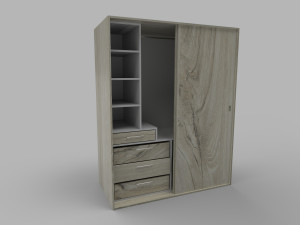 Wardrobe Low Poly PBR Modelo 3D