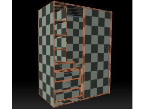 Wardrobe Low Poly PBR 3Dモデル