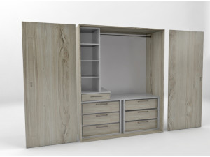 Wardrobe Low Poly PBR 3Dモデル