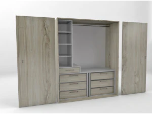 Wardrobe Low Poly PBR 3D Model