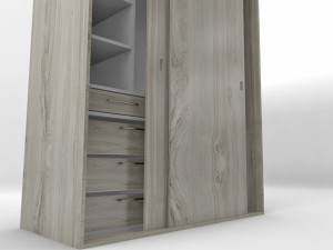 Wardrobe Low Poly PBR 3Dモデル