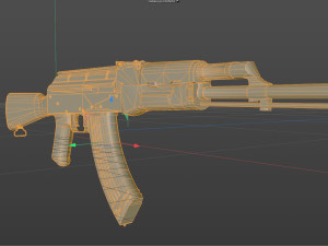 AKM tommy Low-poly 3D Model