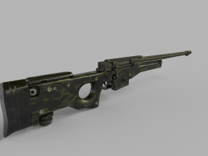 AWM Sniper Rifle Low-poly 3D Модель