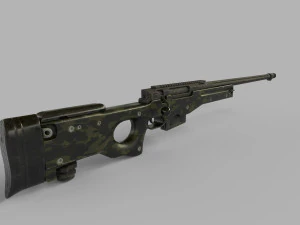 Fucile da cecchino AWM Low-poly Modello 3D