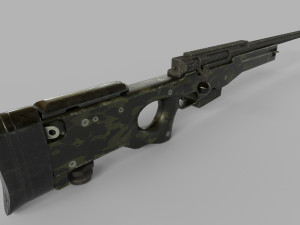 AWM Sniper Rifle Low-poly 3D Модель