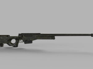 AWM Sniper Rifle Low-poly 3D Модель
