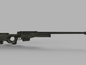 Fucile da cecchino AWM Low-poly Modello 3D