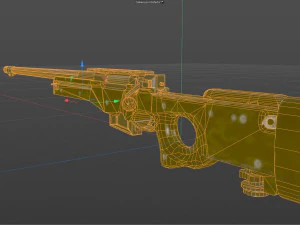 Fucile da cecchino AWM Low-poly Modello 3D