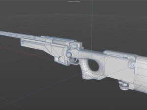 AWM Sniper Rifle Low-poly 3D Модель