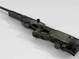 Fucile da cecchino AWM Low-poly Modello 3D