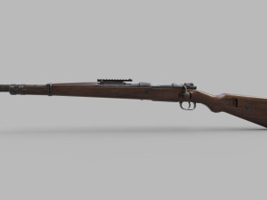 Karabiner Rifle Mauser 98 K Low-poly Modelo 3D