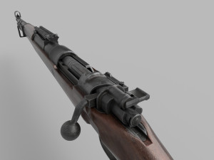 Karabiner Rifle Mauser 98 K Low-poly Modelo 3D