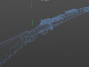 Karabiner Rifle Mauser 98 K Low-poly Modelo 3D