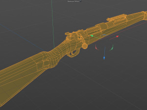 Karabiner Rifle Mauser 98 K Low-poly Modelo 3D