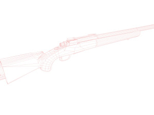 Karabiner Rifle Mauser 98 K Low-poly Modelo 3D