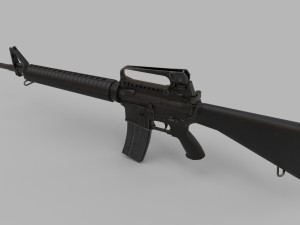 M16A4 Assault Rifle Low-poly 3D 모델