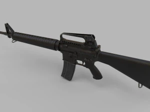 M16A4 Assault Rifle Low-poly 3D Model