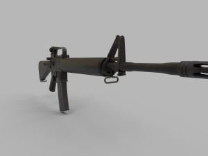 M16A4 Assault Rifle Low-poly 3D 모델