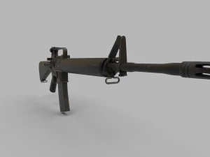 M16A4 Assault Rifle Low-poly 3D Model